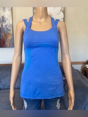 lululemon athletica Bright Blue Double-Strap Tank